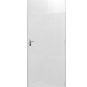 PORTA DE MADEIRA LISA COM MARCO DE ALUMÍNIO BRANCO 60, 70 e 80cm